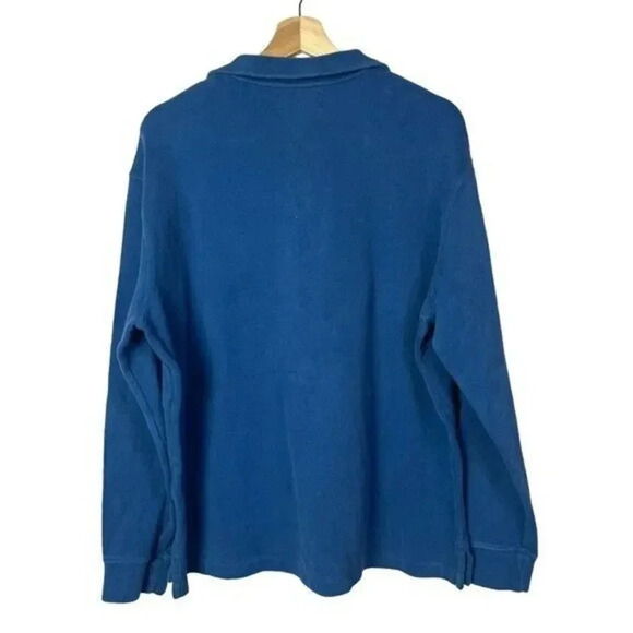 Polo Ralph Lauren Royal Blue Quarter Zip Pullover Sweater L - Picture 2 of 4